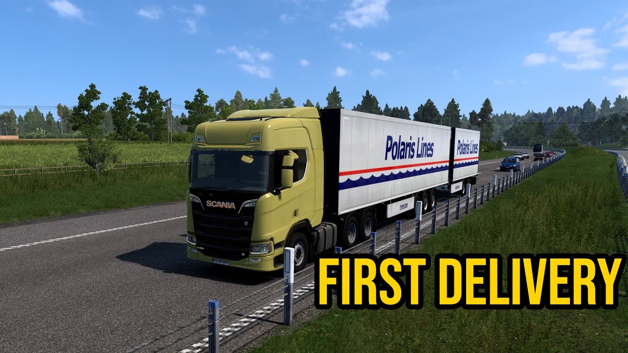 First Delivery Ever | Scania R580 Double Trailer | Euro Truck Simulator 2
