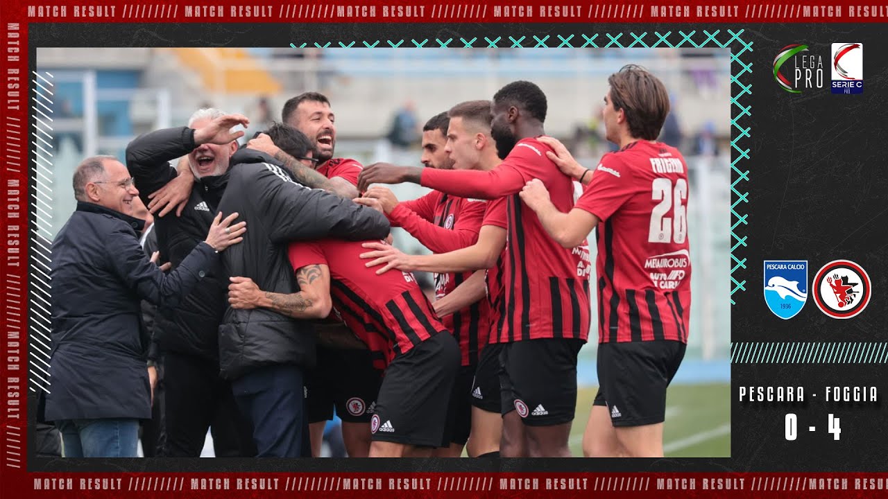 PESCARA - FOGGIA 0 a 4: gli Highlights
