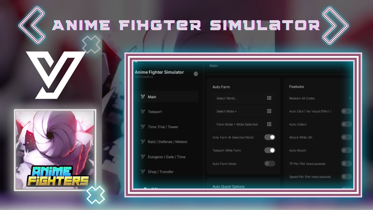 BEST Script [🥷🍜 UPD + FIX] Anime Fighters Simulator | Multi Passive Reroll + MANY FEATURE| PASTEBIN