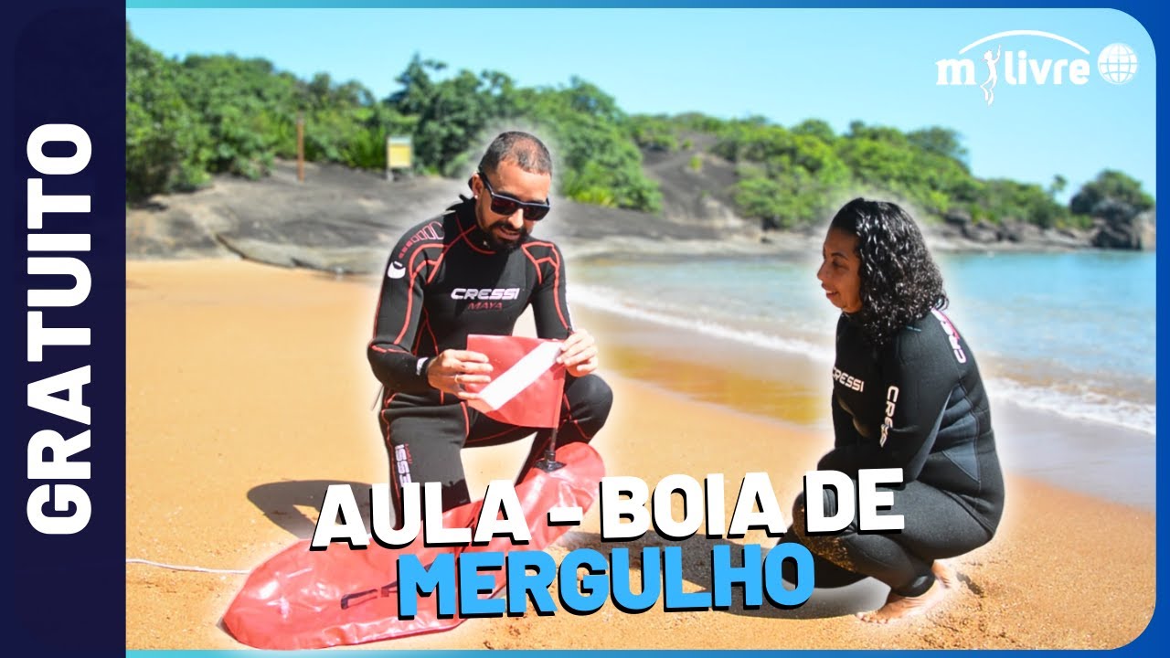 Boia de Mergulho, Bandeira, segurança, sinalização - Curso Mergulho Livre, Pesca sub - AULA GRATUITA