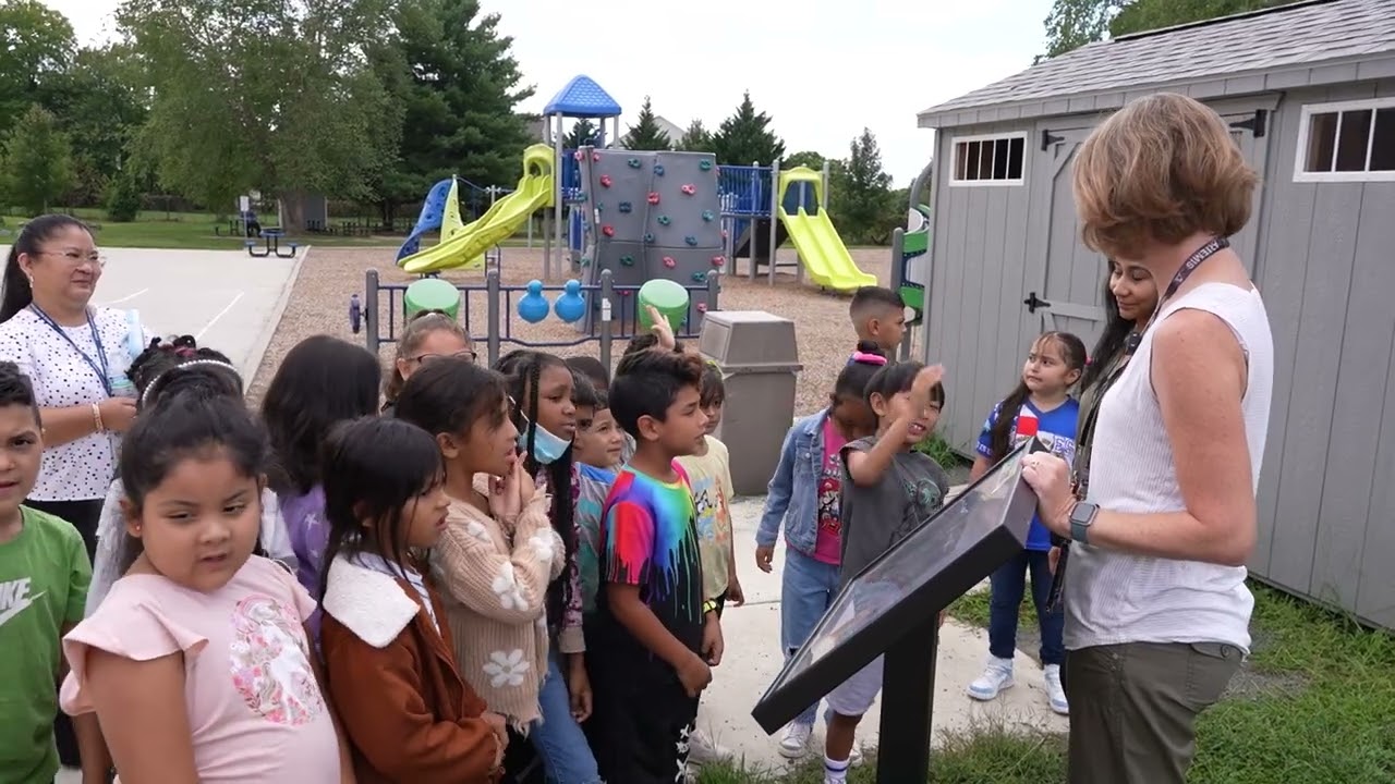 Students enjoy Story Walks at Belmont Elementary School