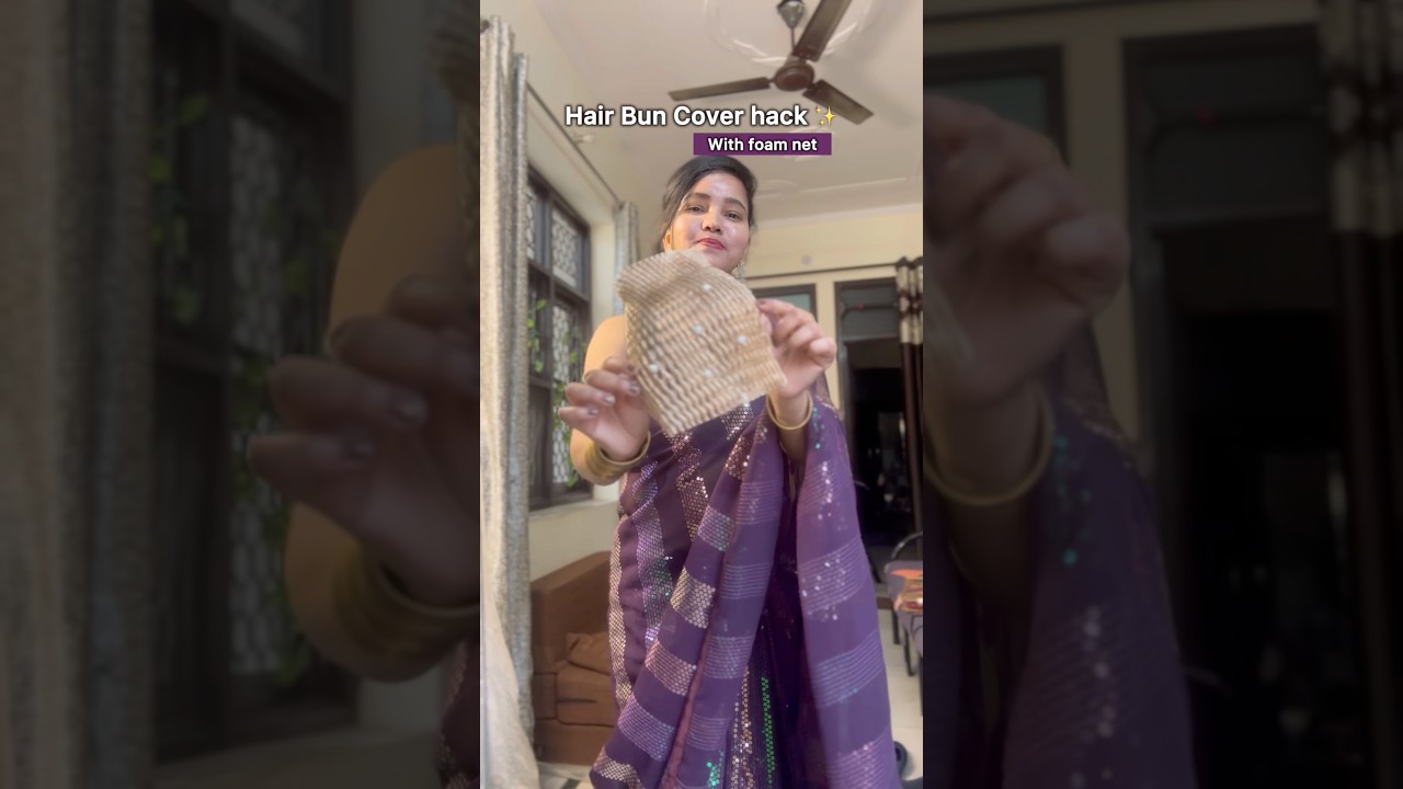 Hair Bun Cover Hack😍 Easy Wedding Ready Bun 