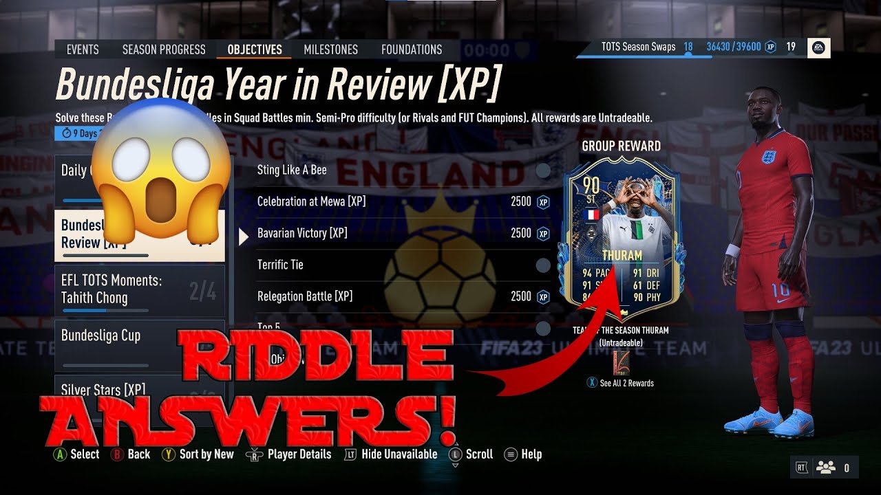 HOW TO QUICKLY UNLOCK TOTS THURAM OBJECTIVE FIFA 23 😱 QUICKEST WAY (RIDDLE ANSWERS) #SHORTS