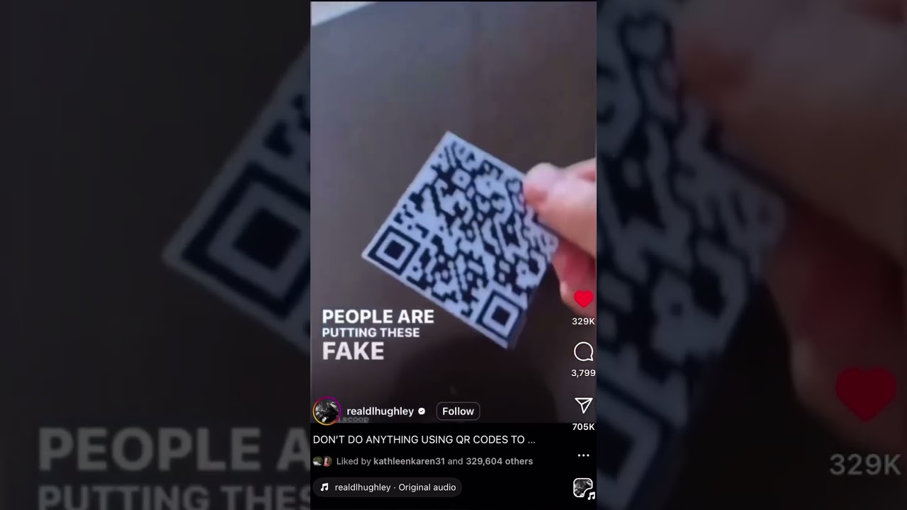 BEWARE of FAKE QR codes