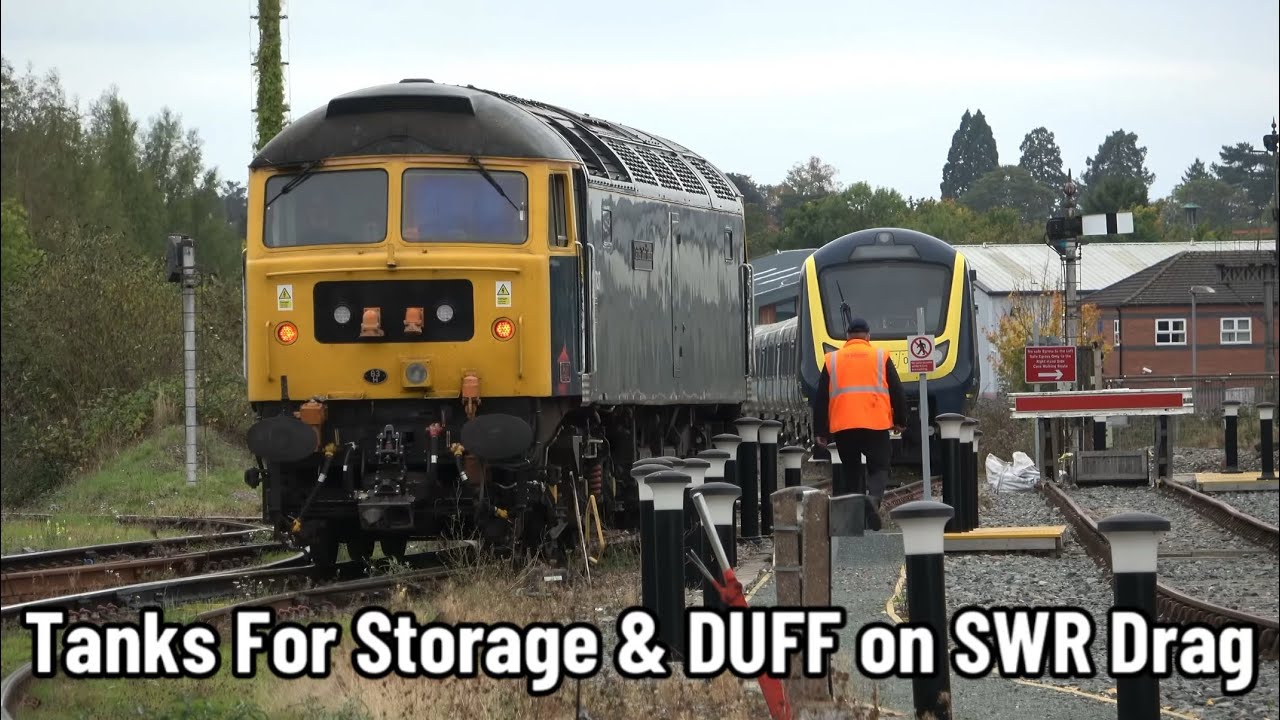 Freight & Drag Action! DB 66 with Margam Tanks + GBRf 47727 on SWR Unit Move to Eastleigh