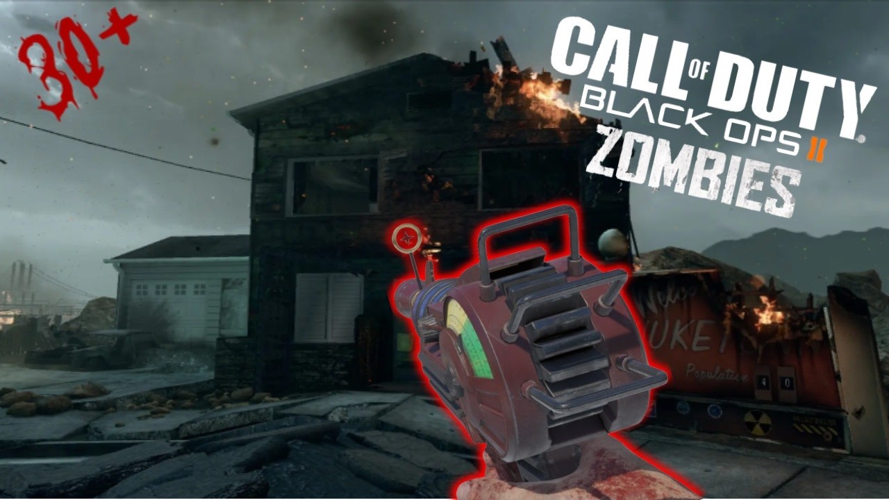 🔴BLACK OPS 2 ZOMBIES NUKETOWN ROUND 50 CHALLENGE