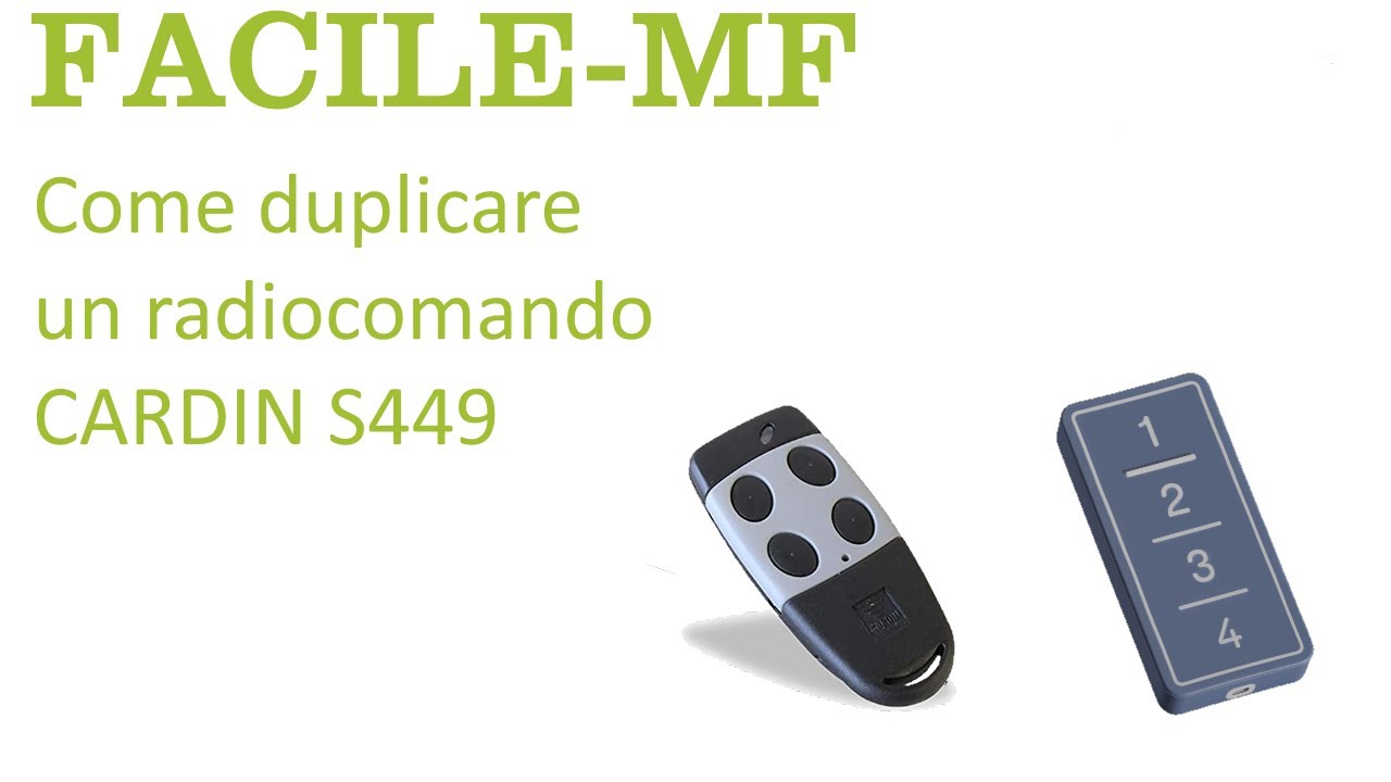 FACILE-MF | Procedura duplicazione CARDINS449 QZ/2 e QZ/4
