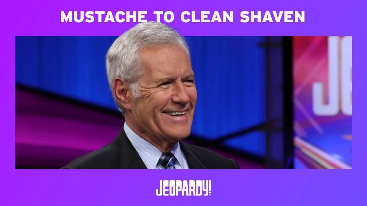 Alex Trebek Shaves: Mustache to Clean Shaven | JEOPARDY!