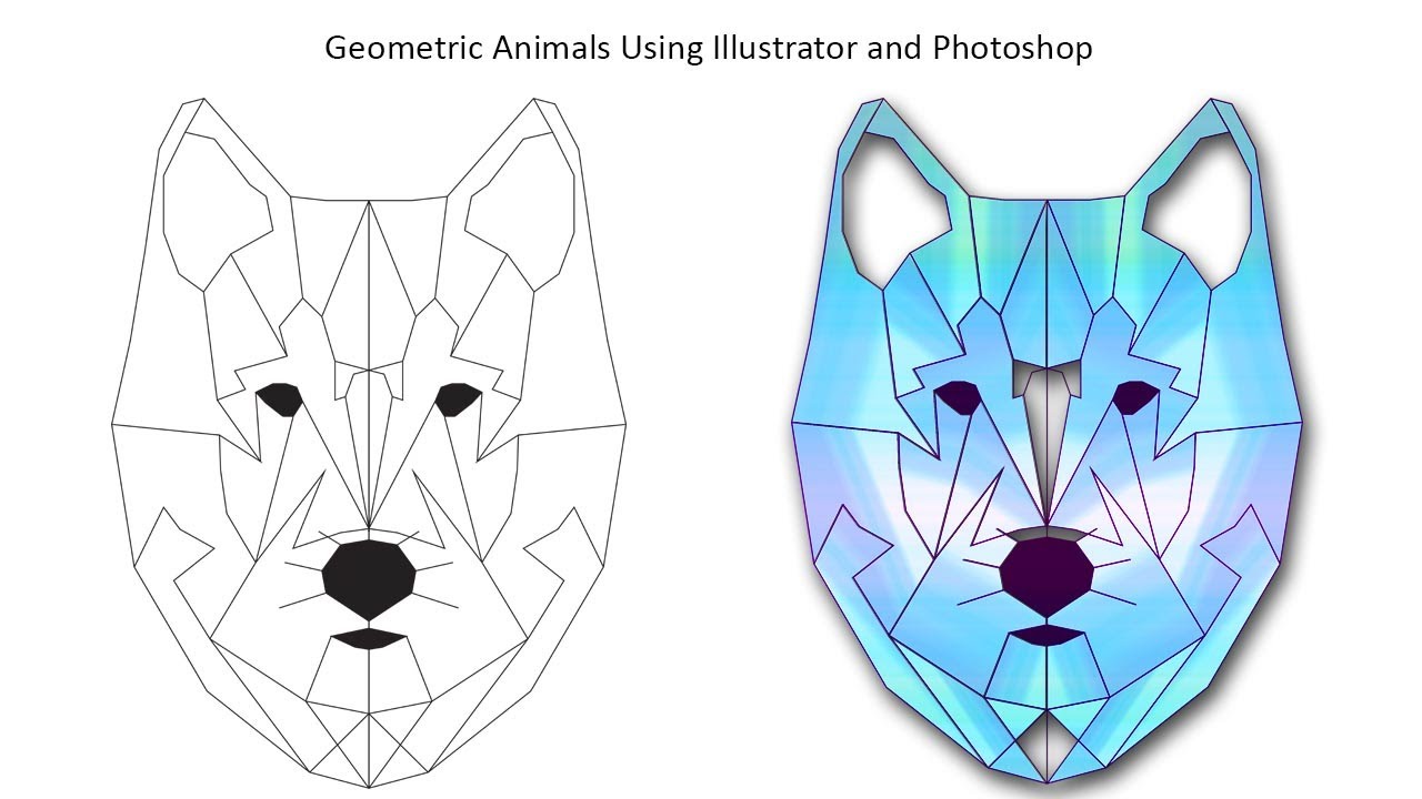 Creating Geometric Animal Designs | Illustrator & Photoshop Tutorial