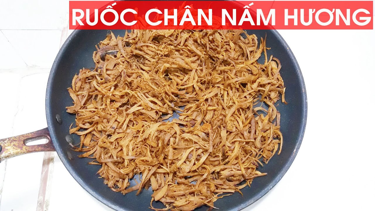Tự làm ruốc chân nấm hương thơm ngon tại nhà | Lentinula edodes | Shiitake | Hồng Vân #vankemvlogs