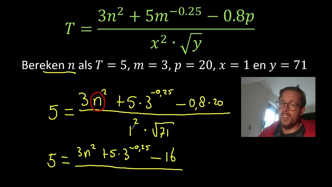 Formules met meerdere variabelen