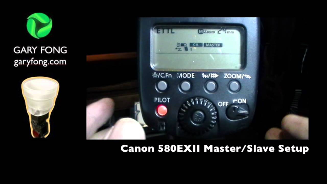 Canon 580exII - Setup for Master/Remote Trigger/Slave