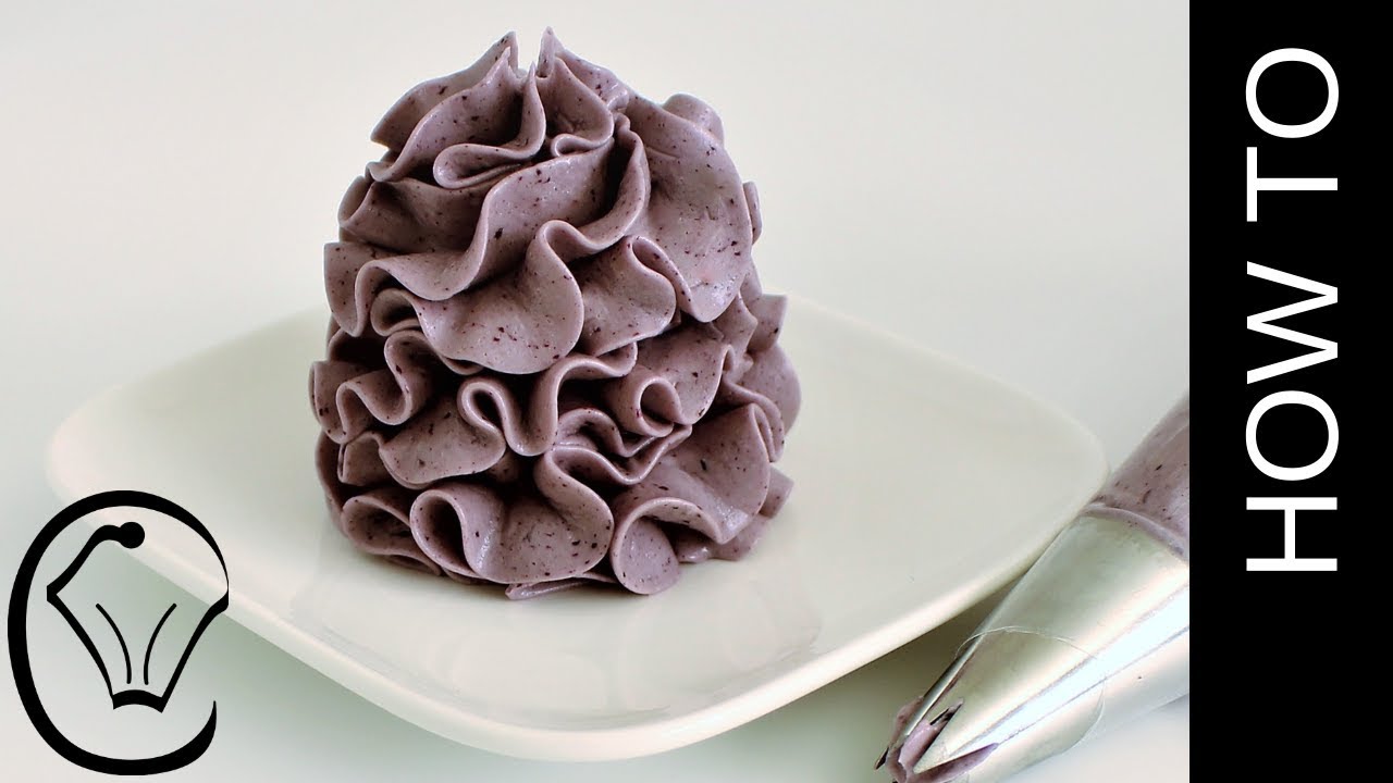 Blueberry Condensed Milk Buttercream Frosting with Real Blueberries