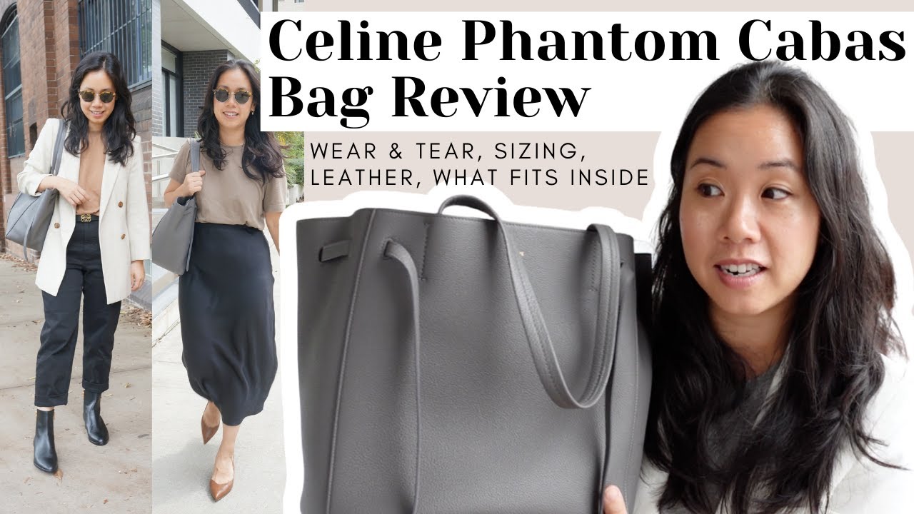 CELINE CABAS PHANTOM TOTE BAG REVIEW | Sizing, Colours, Wear & Tear, What's in my bag