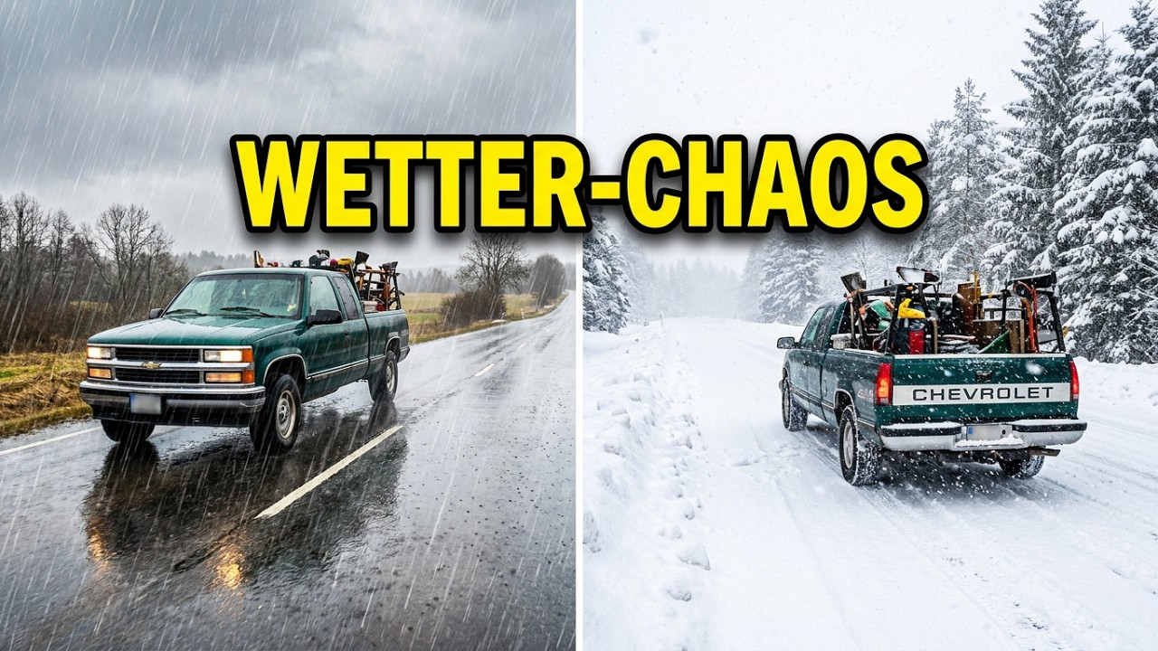 🚚👀Auf Achse, Aprilwetter im Februar
