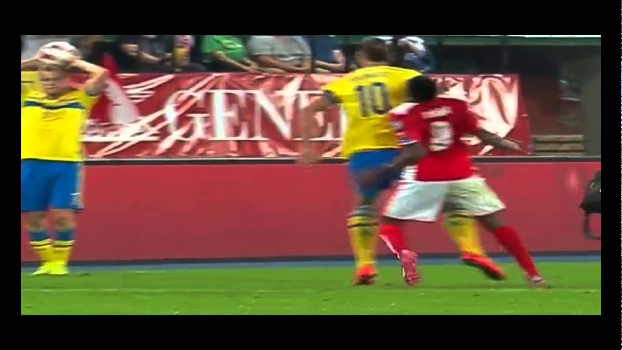 Zlatan Ibrahimovic Vs David Alaba - Austria vs Sweden 08/09/2014