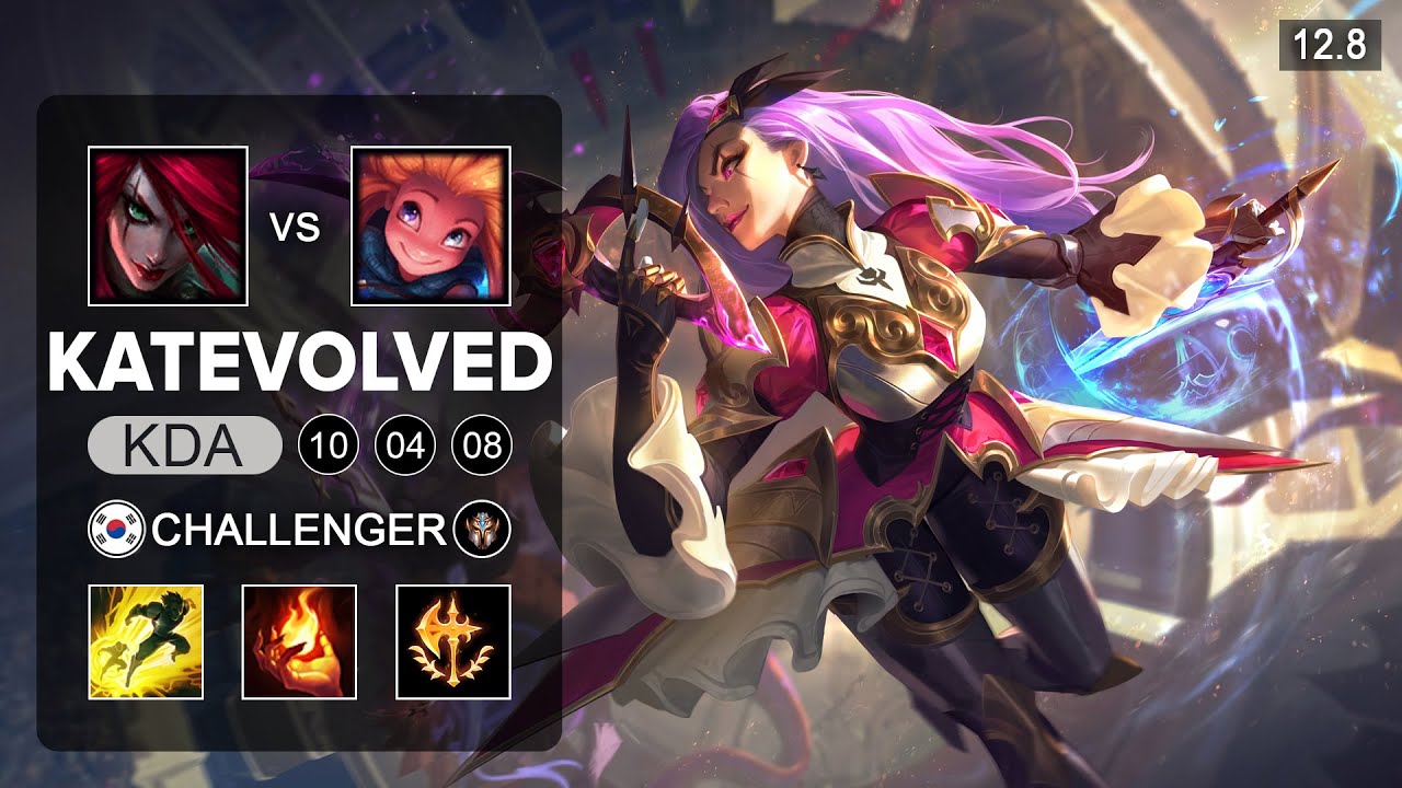 KatEvolved vs Faker - Katarina vs Zoe Mid - KR Challenger - Patch 12.8 Season 12