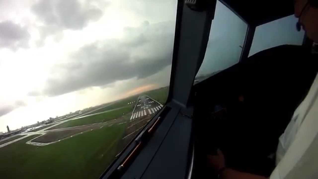 Vietnam Airlines Airbus A321 Cockpit View Landing at Tan Son Nhat International Airport