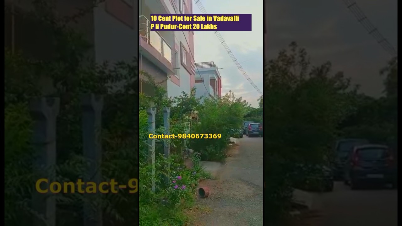 10 Cent Plot for Sale in Vadavalli P N Pudur-Cent 20 Lakhs#landforsaleincoimbatore #vadavalli