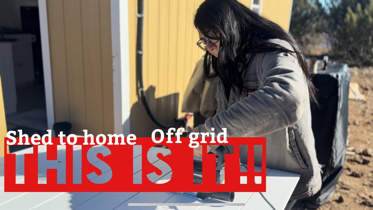 Piece of ship-lap |couple build, homesteading,off-grid,tiny-home|