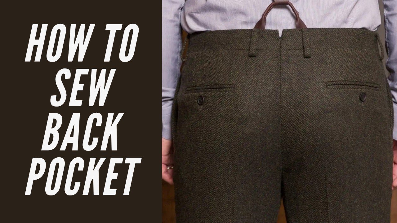 HOW TO SEW WELT POCKET ON TROUSER for beginner #Backpocket #trouserpocket