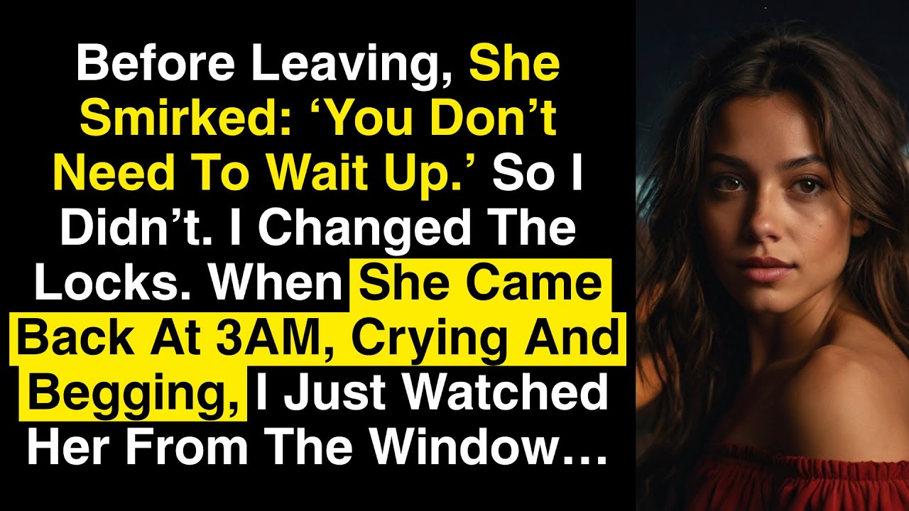 She Said ‘Don’t Wait Up’ — So I Changed The Locks