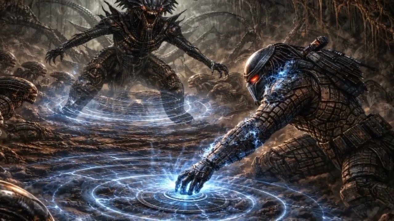 Ultimate Predator VS The Mother Alien Xenomorph : Fight in The Black Planet 
