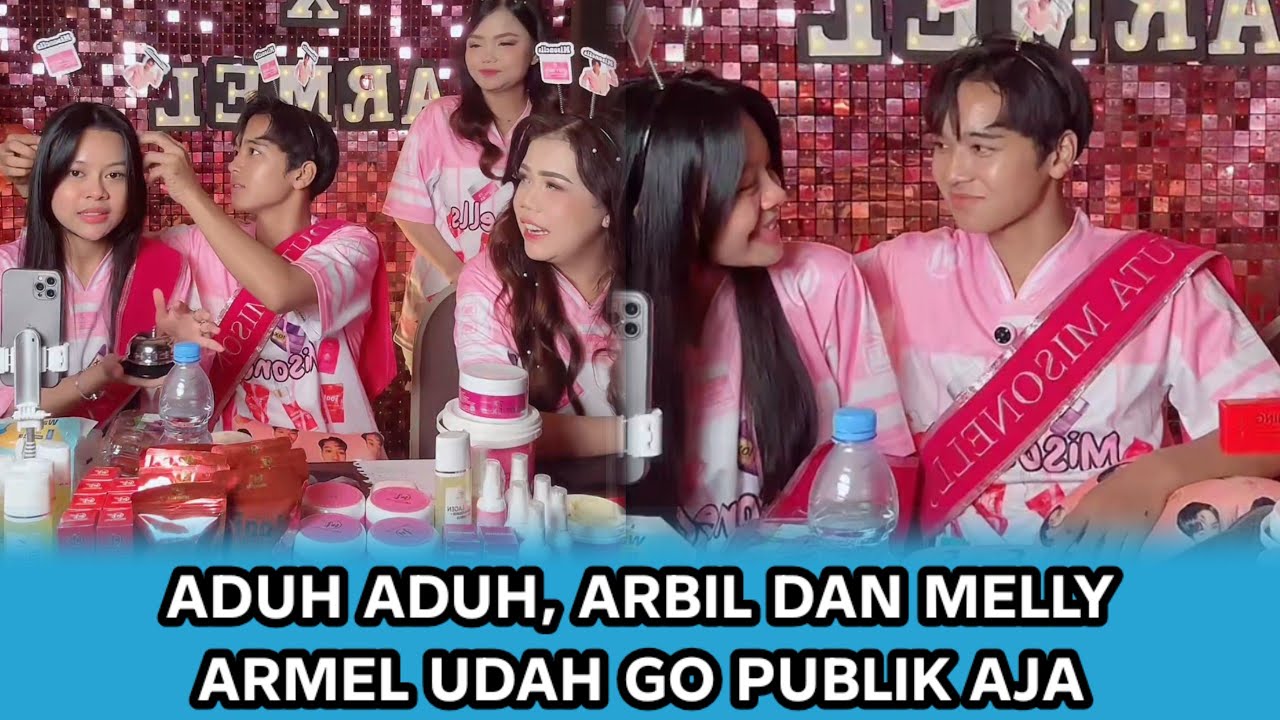 Arbil dan melly udah gak sembunyi sembunyi, arbil Pakaikan bando melly #armel 