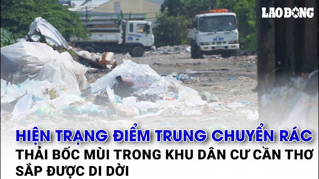 Hiện trạng điểm trung chuyển rác thải bốc mùi trong khu dân cư Cần Thơ sắp được di dời| Báo Lao Động
