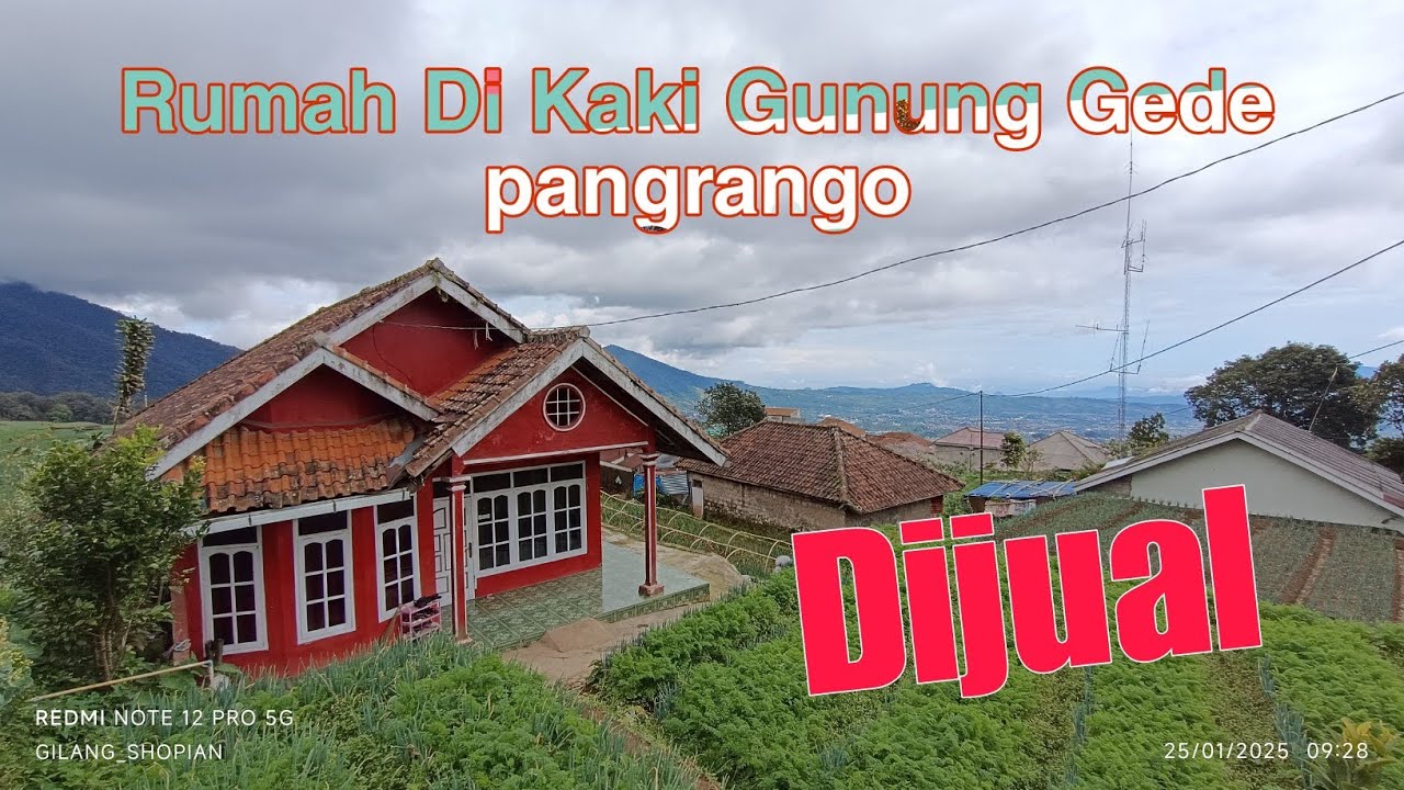 RUMAH DIJUAL DI KAKI GUNUNG GEDE ! View di kelilingi Gunung & Perkebunan ! BIKIN BETAH