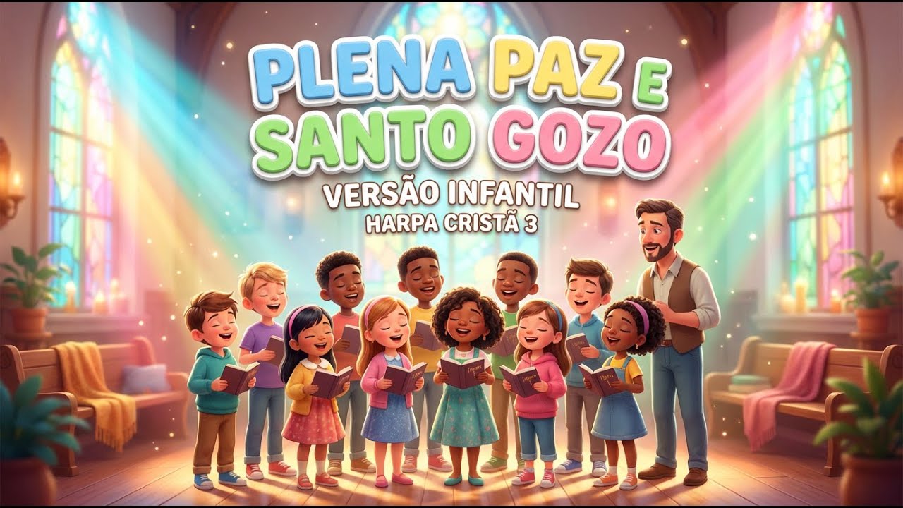 HARPA CRISTÃ 3 🎶 Plena Paz e Santo Gozo (VERSÃO INFANTIL) 👧🧒