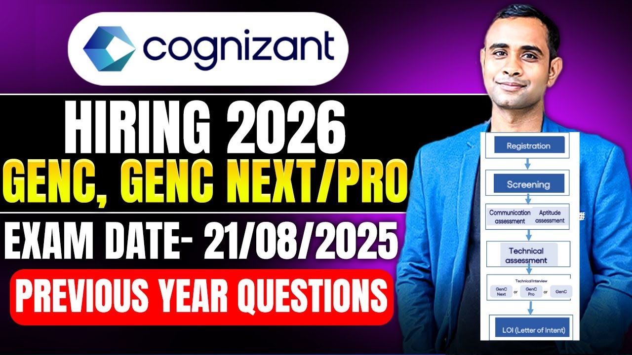 Cognizant hiring 2026 batch | Resume Template, Previous Year Questions | Complete Details