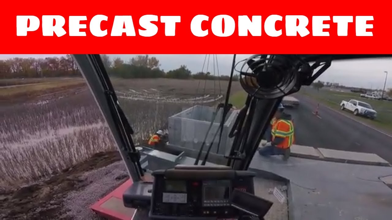 Setting precast concrete with a crane | Crane operation (how to) | basic crane operation