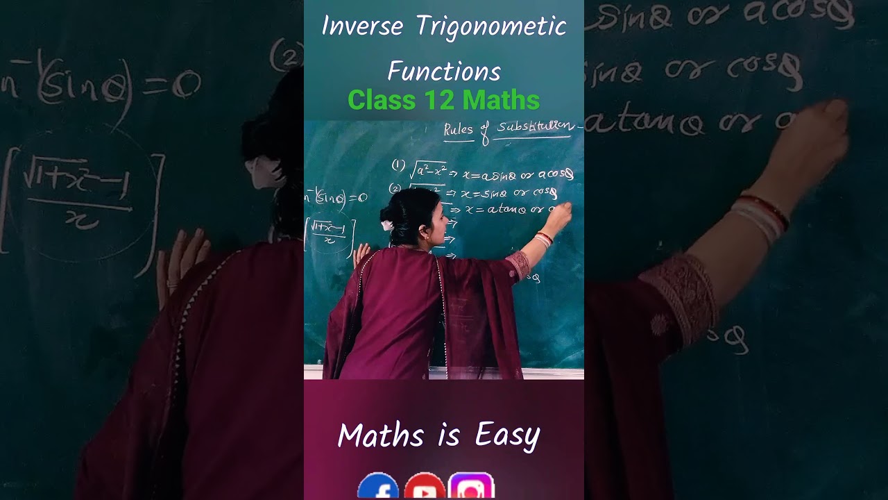 Inverse Trigonometic Functions Class 12 | Class 12 Maths Chapter 2 #shorts #trending #ashortaday