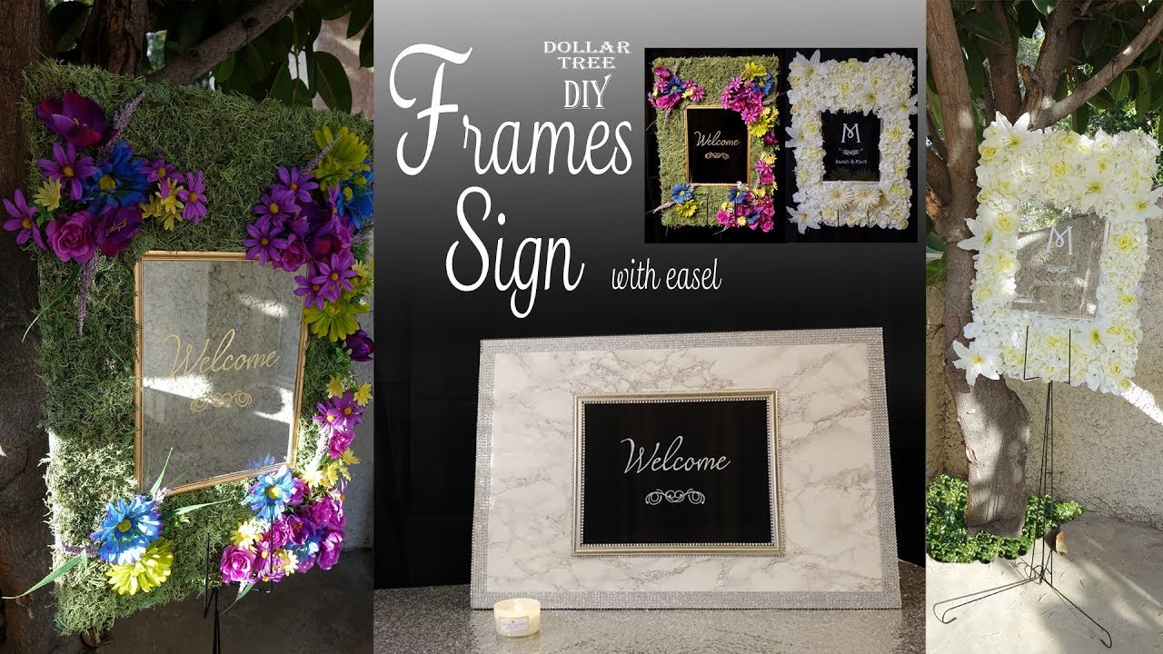 SIGN FRAME DIY / DOLLAR TREE DIY /  Wedding Sign / Party Decor