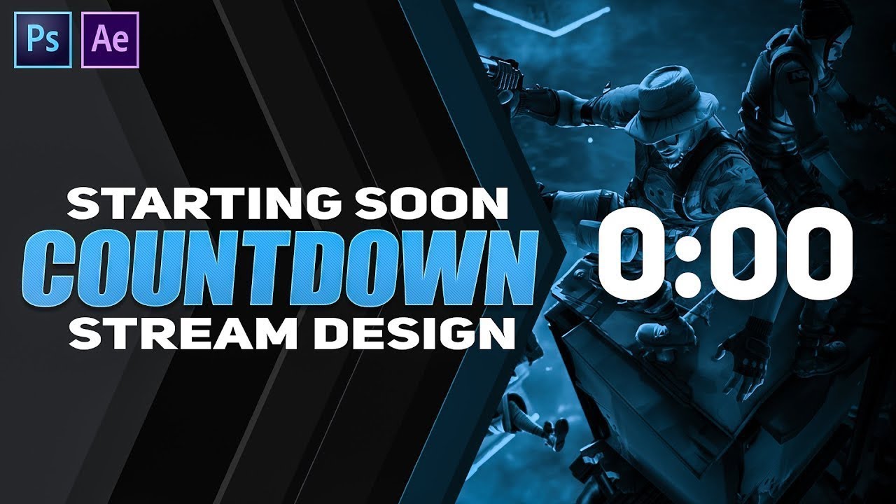 Creating a Twitch/YT Countdown Starting Soon Screen in PS/AE