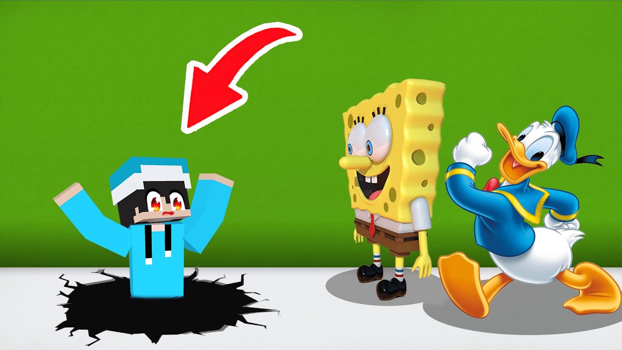 ماين كرافت لكن سبونج بوب وبطوط مقلبوني !!؟ 🔥😱