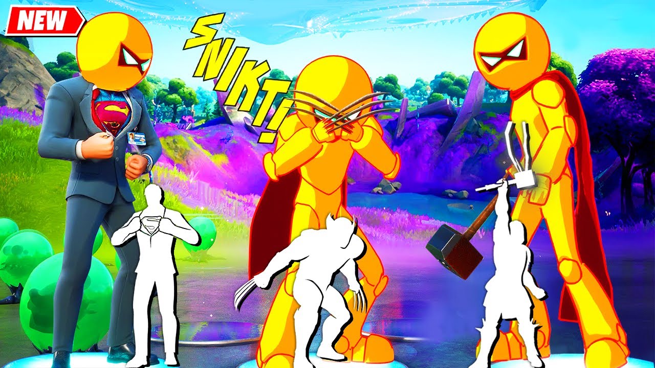 Fortnite Gildedguy Skin (Short Nite 2) doing all Built-In Emotes!..