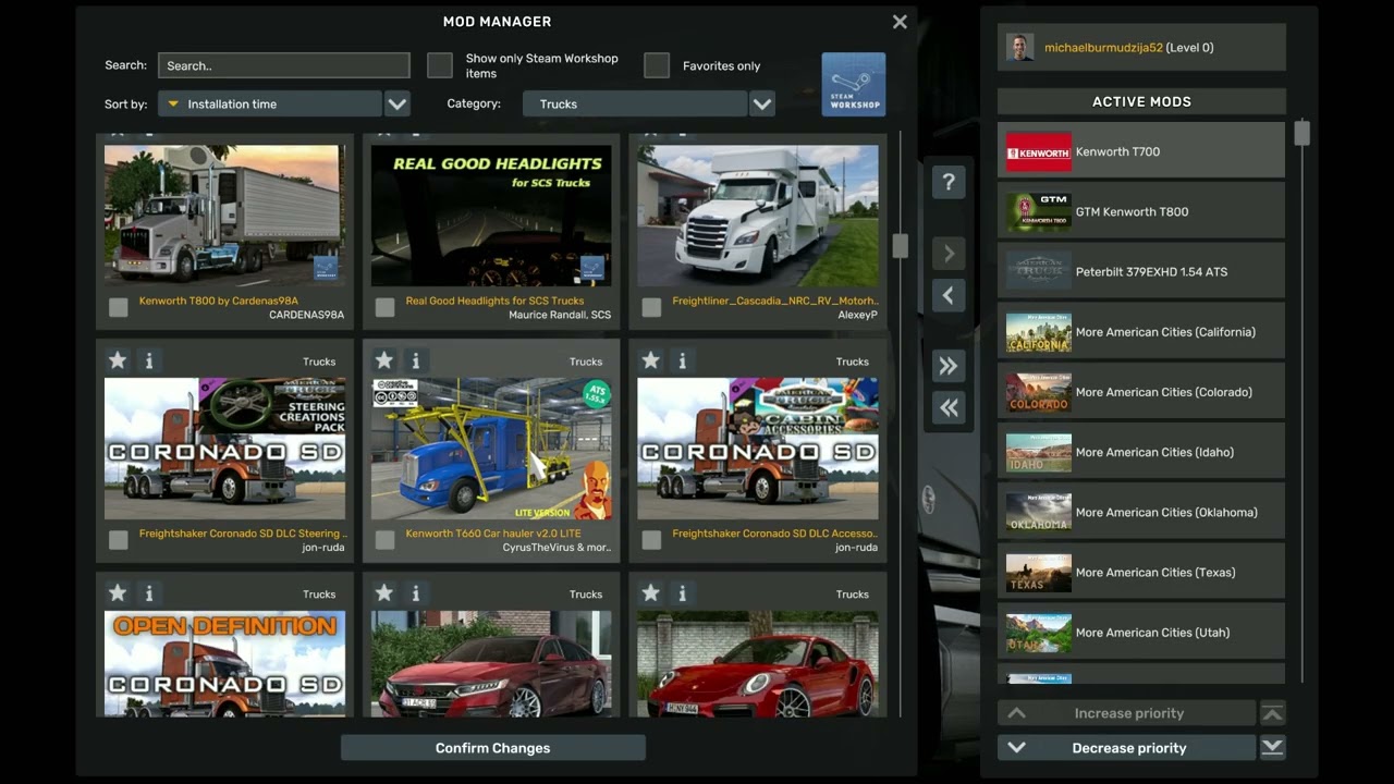 American truck simulator( load order that should work) for 1.56