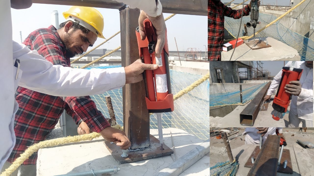 Hilti Anchor Bolt Fixing I Hilti Hit HY 200R Using I HY 200 R Chemical Bolting I Hilti Rebaring