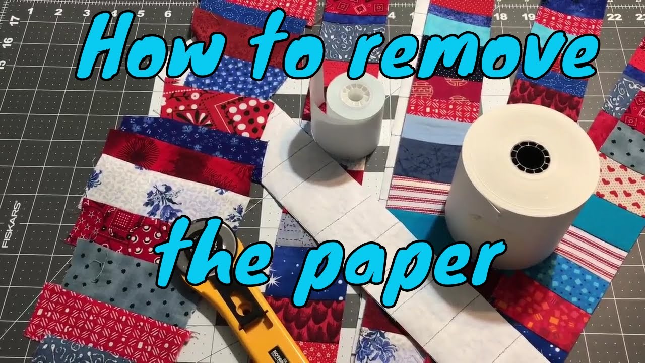 How to remove the papers from your fabric scraps calculator tape strips