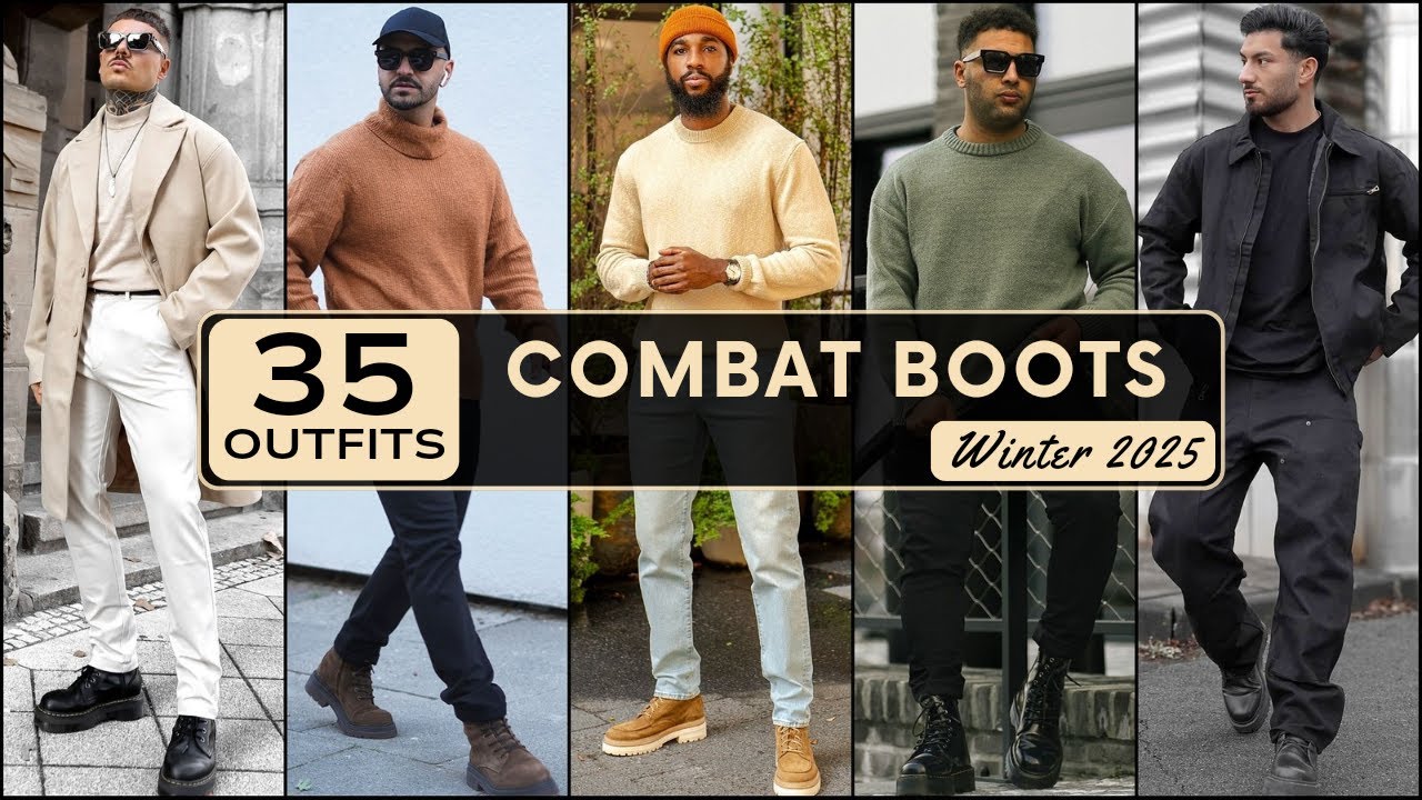 35 Ways to Style Lace-Up / Combat Boots in Winter 2025 | Men's Fashion