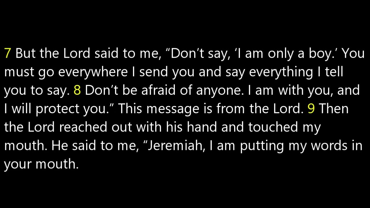 Jeremiah 1:1-19 Easy-to-Read-version (ERV)