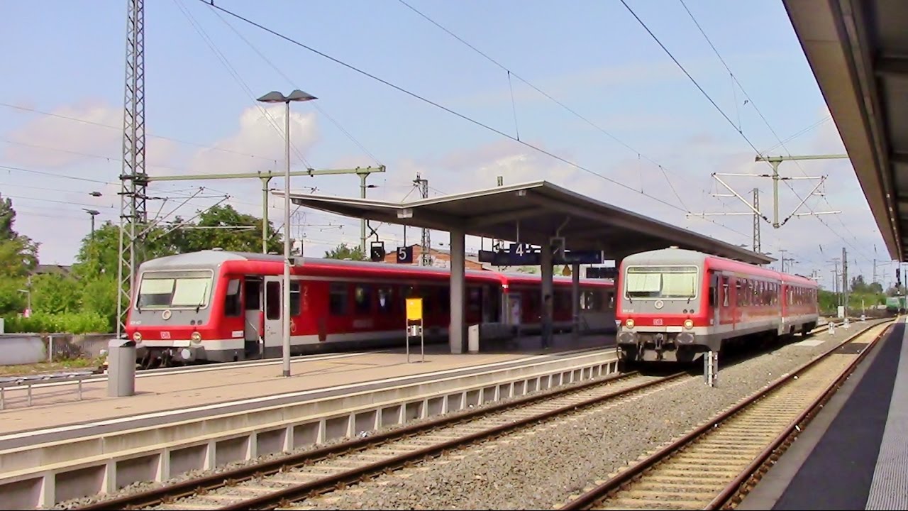 Worms Hbf mit ET 425 - BR 628 - SÜWEX - SBB-EC - SNCF-Güterzug