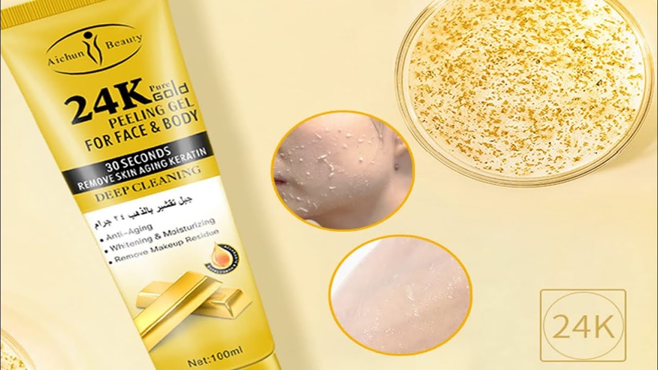 24 K pure Gold Peeling Gel For Face and body 30 Second remove skin aging keratin.....