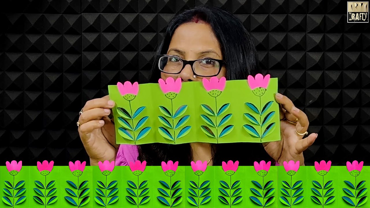 Make Beautiful & Unique 3D FLOWER Border in Just 2 Minutes | DIY