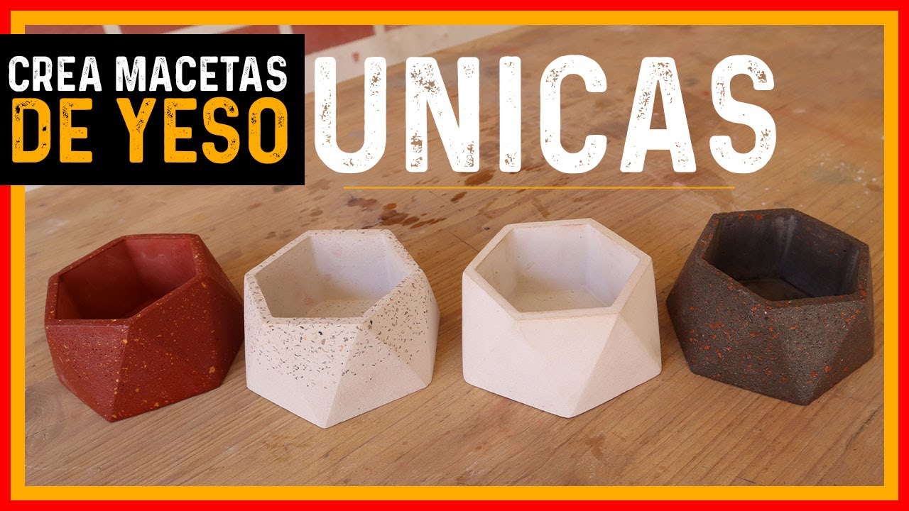 Macetas de yeso para suculentas te sorprenderá el resultado 🪴