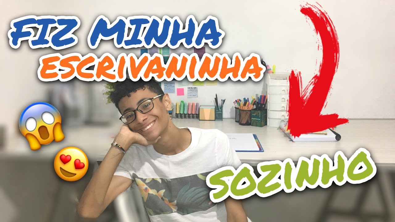 FIZ MINHA ESCRIVANINHA SOZINHO + TOUR PELO CANTINHO - Gustax