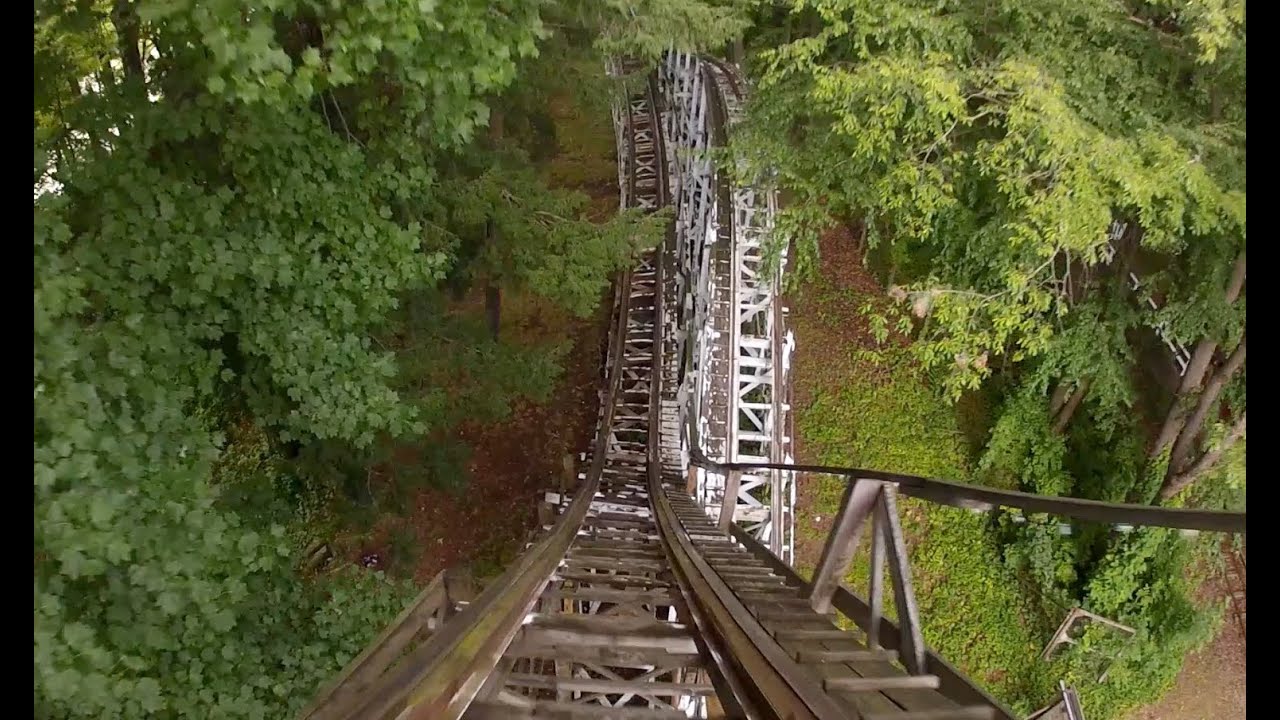 Blue Streak Roller Coaster POV Conneaut Lake Park Wooden Rollercoaster On-Ride