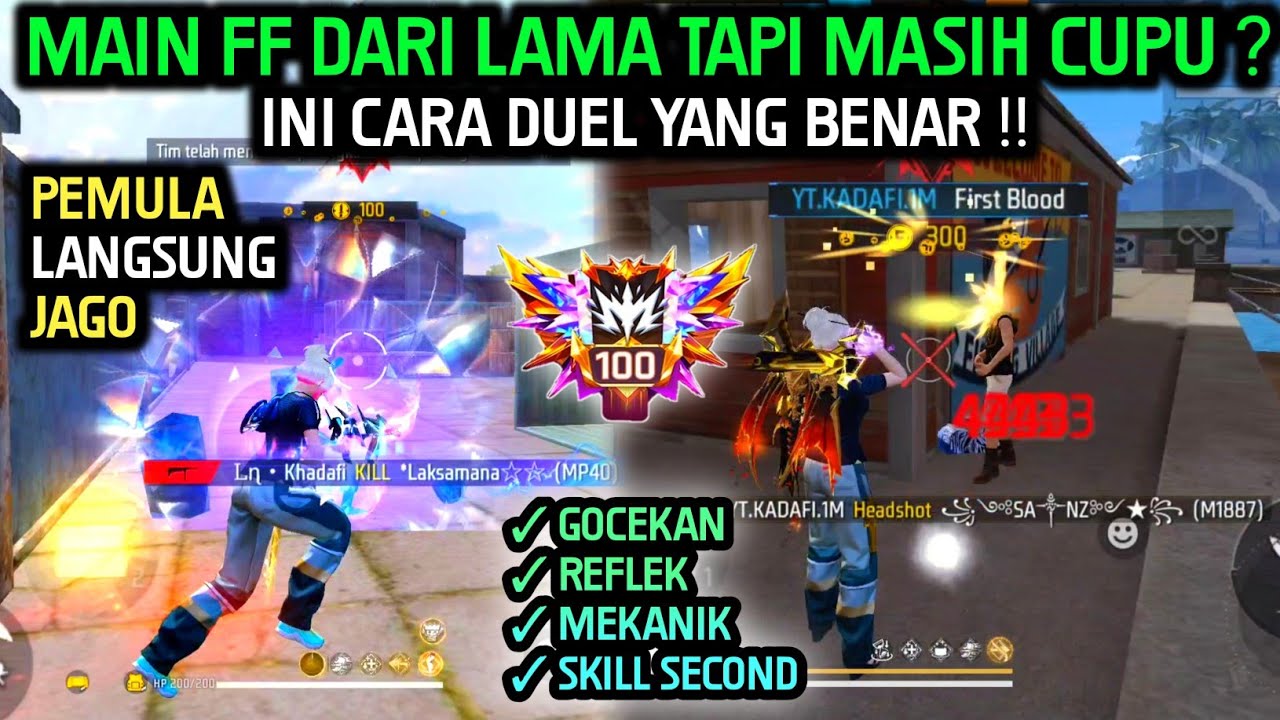 NOOB ➡️ PRO‼️Cara Jago Main FF 2025 !! 5 Tips Trik Mekanik Pro Meningkatkan Skill Individu FF
